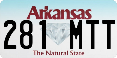 AR license plate 281MTT