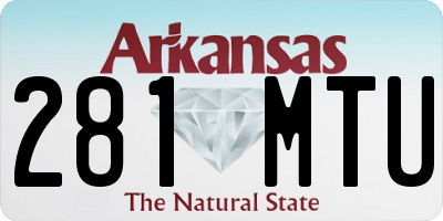 AR license plate 281MTU