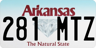 AR license plate 281MTZ