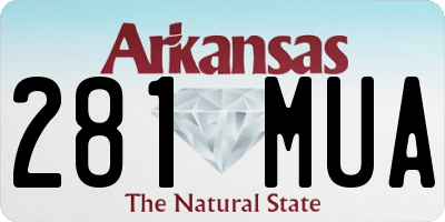AR license plate 281MUA