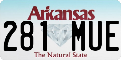 AR license plate 281MUE
