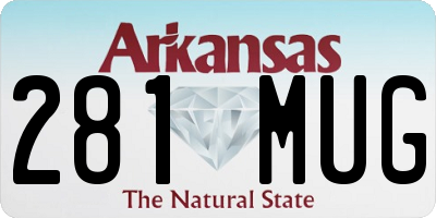 AR license plate 281MUG