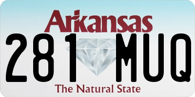 AR license plate 281MUQ