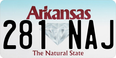AR license plate 281NAJ