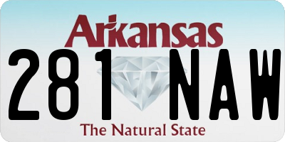 AR license plate 281NAW