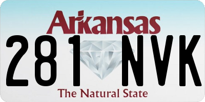 AR license plate 281NVK