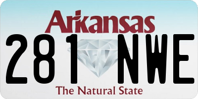AR license plate 281NWE