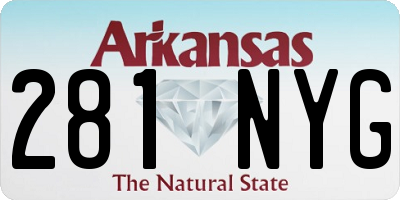 AR license plate 281NYG