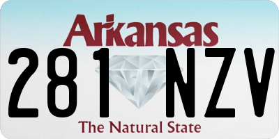 AR license plate 281NZV