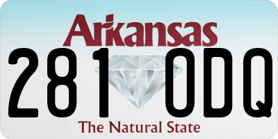 AR license plate 281ODQ
