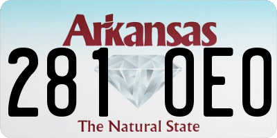 AR license plate 281OEO