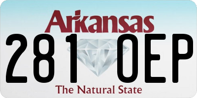 AR license plate 281OEP