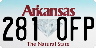 AR license plate 281OFP