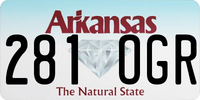 AR license plate 281OGR