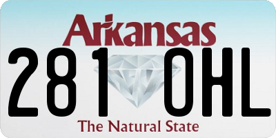 AR license plate 281OHL