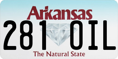AR license plate 281OIL