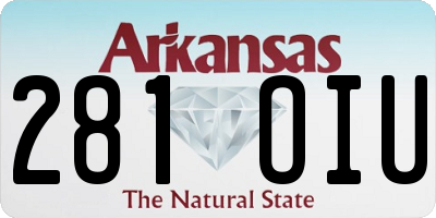 AR license plate 281OIU