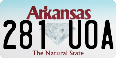 AR license plate 281UOA