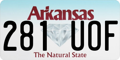 AR license plate 281UOF