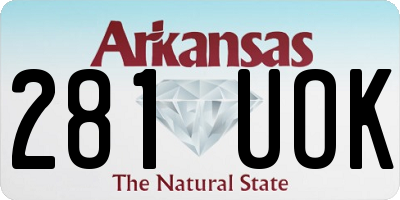 AR license plate 281UOK