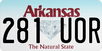 AR license plate 281UOR