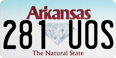 AR license plate 281UOS