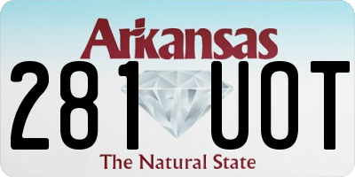AR license plate 281UOT