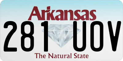 AR license plate 281UOV