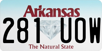 AR license plate 281UOW