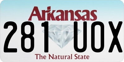 AR license plate 281UOX