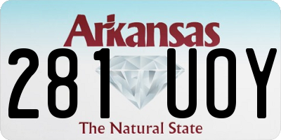 AR license plate 281UOY