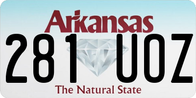 AR license plate 281UOZ