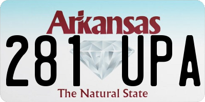 AR license plate 281UPA
