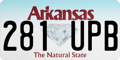 AR license plate 281UPB