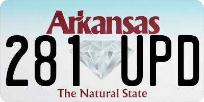 AR license plate 281UPD