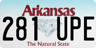 AR license plate 281UPE