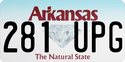 AR license plate 281UPG