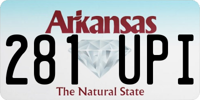 AR license plate 281UPI