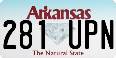 AR license plate 281UPN