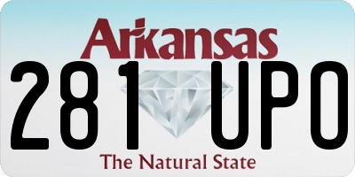 AR license plate 281UPO