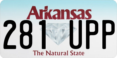AR license plate 281UPP