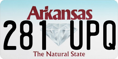 AR license plate 281UPQ