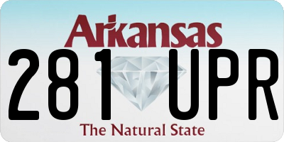 AR license plate 281UPR
