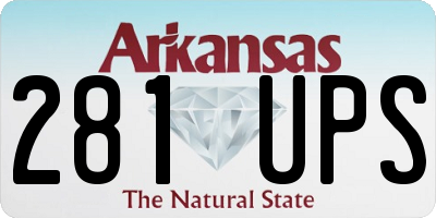 AR license plate 281UPS