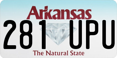 AR license plate 281UPU
