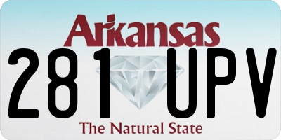 AR license plate 281UPV