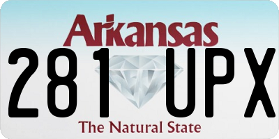 AR license plate 281UPX