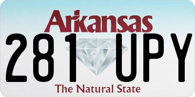 AR license plate 281UPY