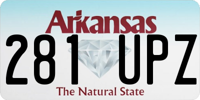 AR license plate 281UPZ