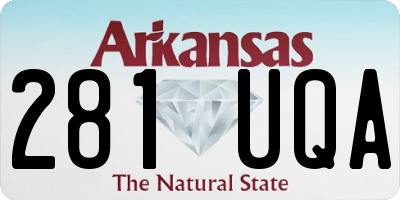 AR license plate 281UQA